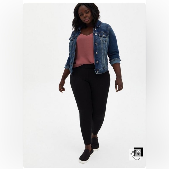 NWT Torrid Pixie Skinny Studio Luxe Ponte High-Rise Fleece Lined Pant 3R - Picture 2 of 10